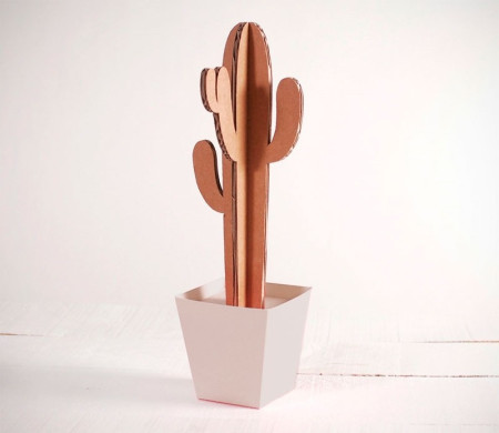 Tall Cardboard Cactus. In Several Colours!