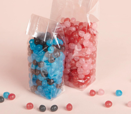 Our block bottom side gusseted cellophane bags are food safe 
