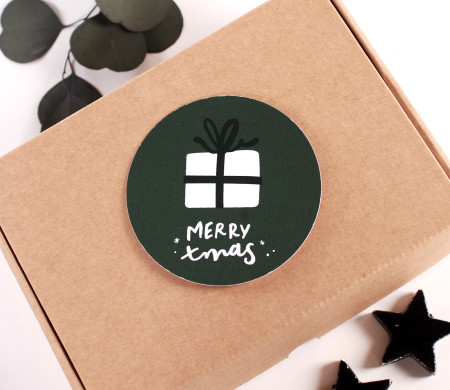 Christmas round sticker