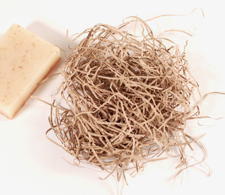 Paper shavings for cardboard boxes