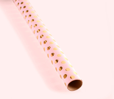Wrapping paper with foil dots