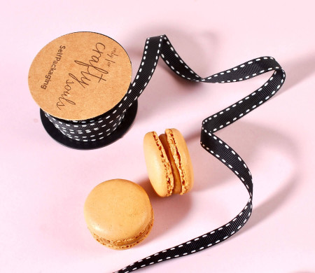 Black stitched ribbon