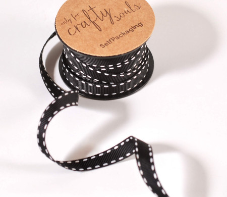 Black stitched ribbon