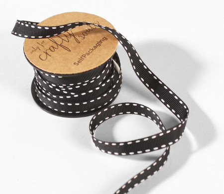 Black stitched ribbon