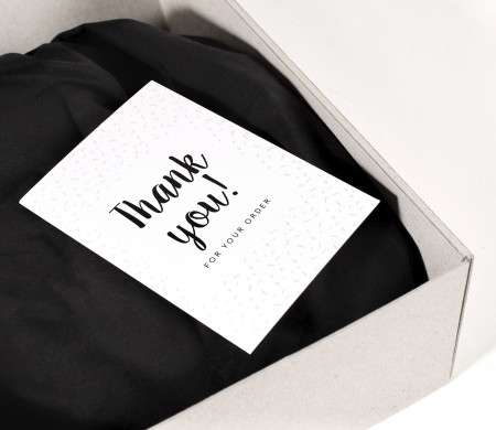 Thank-you card for deliveries.