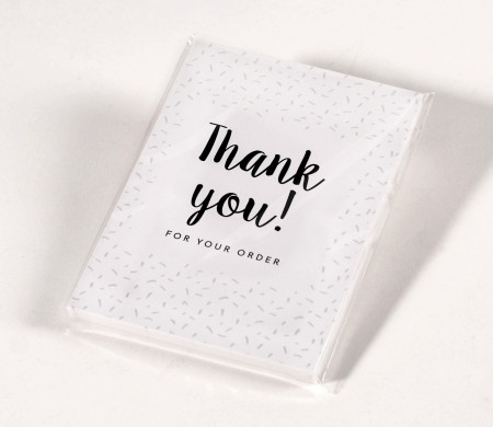 Thank-you card for deliveries.