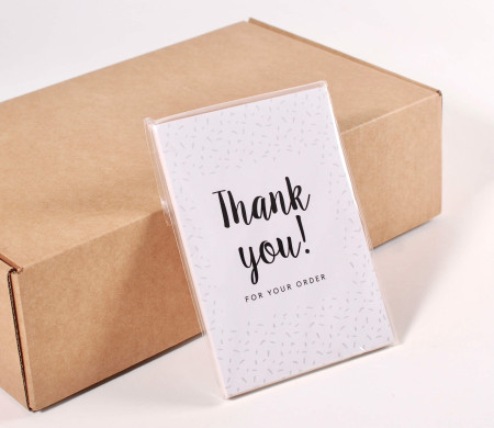 Thank-you card for deliveries.