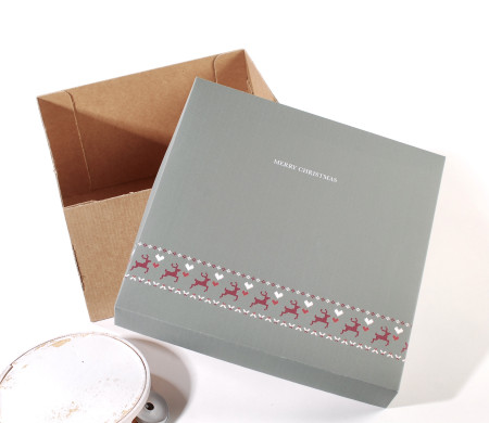 Square box with christmas print special Christmas 2023