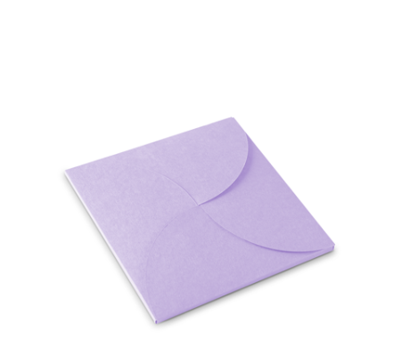Flat gift box for square cards