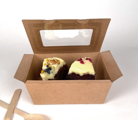 Take away box with window