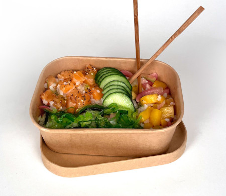 Kraft cardboard Tupper with lid