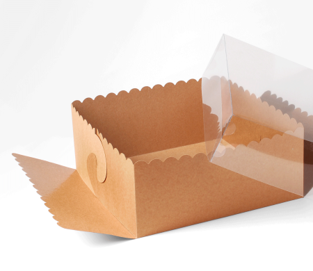 Box for Cakes and Pies, with a Clear Lid