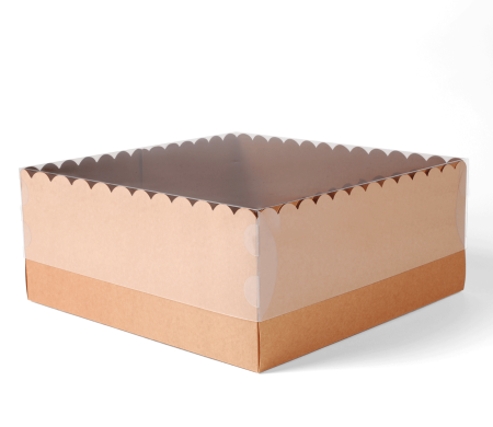 Box for Cakes and Pies, with a Clear Lid