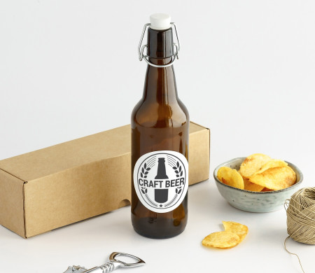 Beer Bottle, To Package Beer with a Box and Label