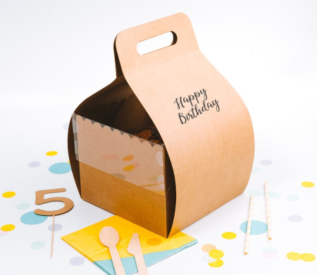 Box for Cakes and Pies, with a Handle and Lid