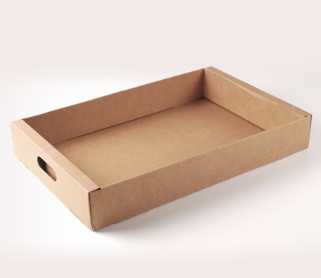 Cardboard tray for fruits and vegetables.
