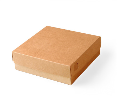 Square box with a lid for sushi mixes