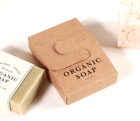 Self-assembling soap bar box