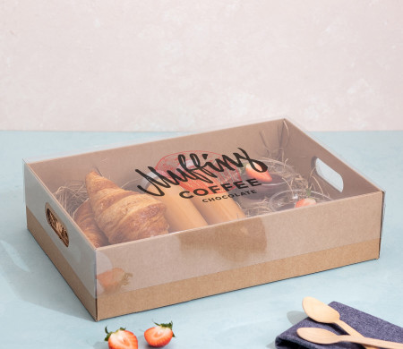 Cardboard Tray for Cupcakes, with Handle