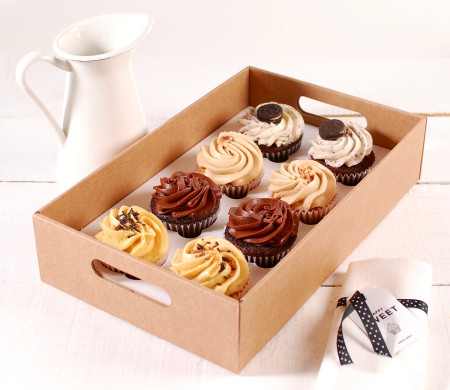 Cardboard Tray for Cupcakes, with Handle