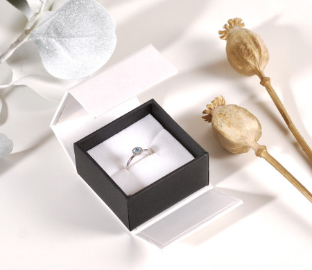 Lined box with rigid bucket for small items