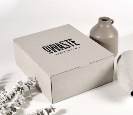 Self-assembly rectangular box made of rigid ecological cardboard