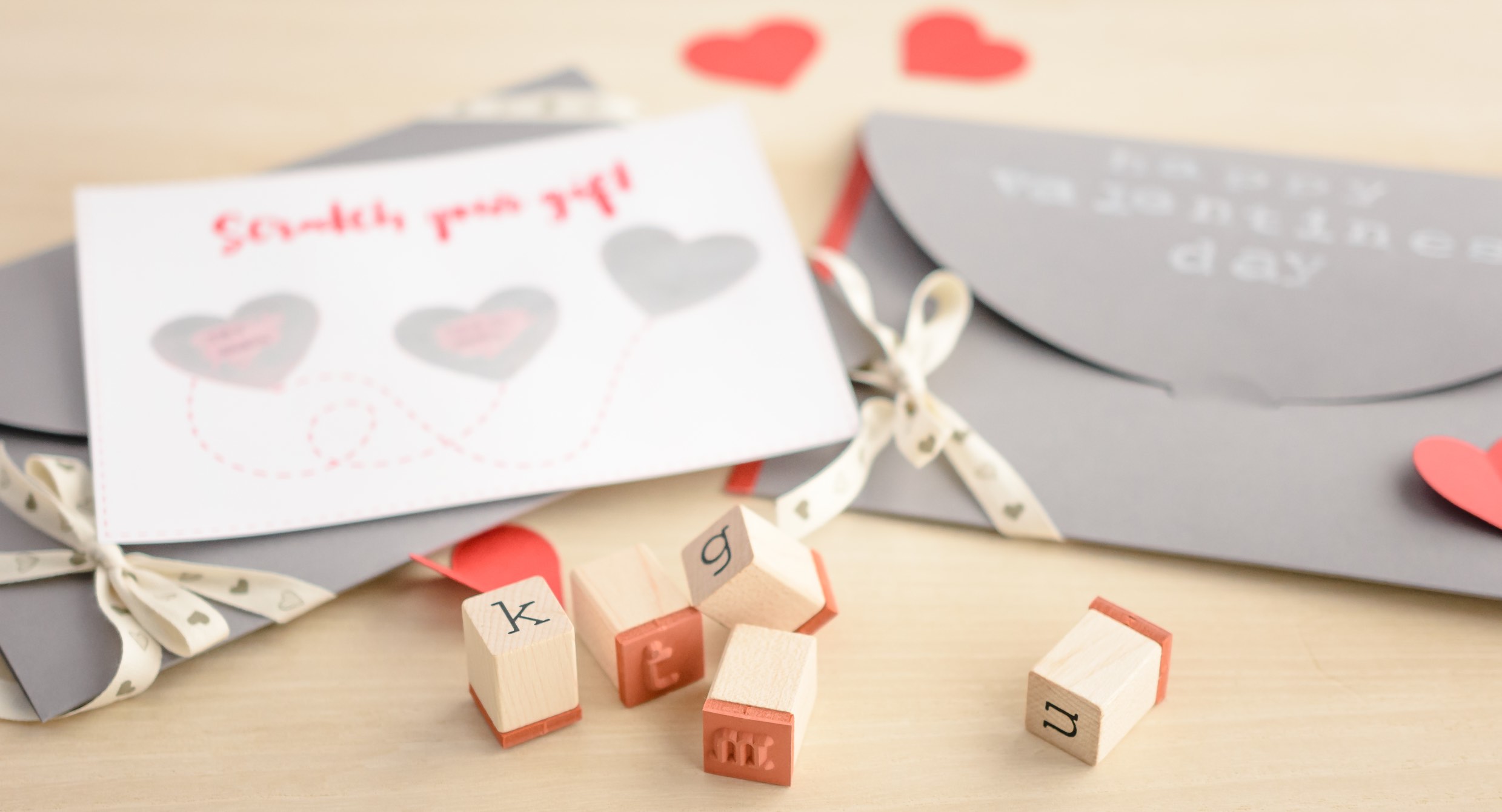 DIY Scratch card for Valentine's day