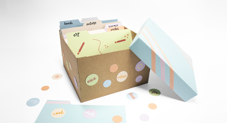 cardboard school box