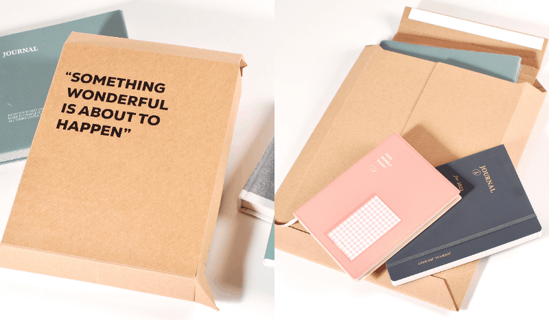Cardboard shipping envelope
