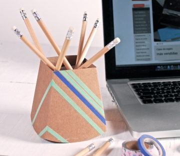 Cardboard pencil holder
