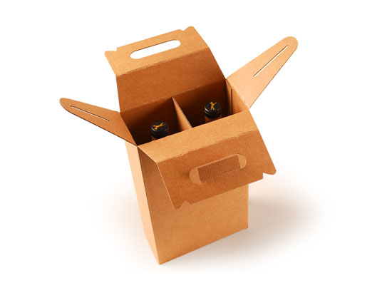 Wine box with handle