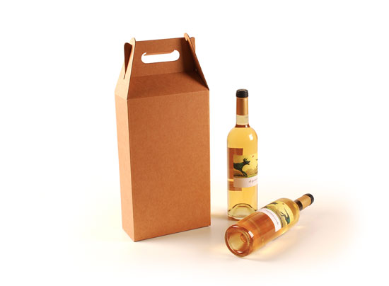 Wine box with handle
