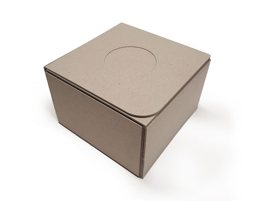 100% recycled self-assembly cardboard box