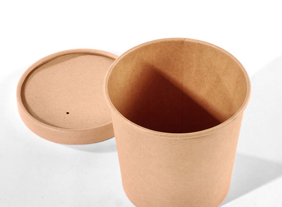 Kraft tureen with take away lid